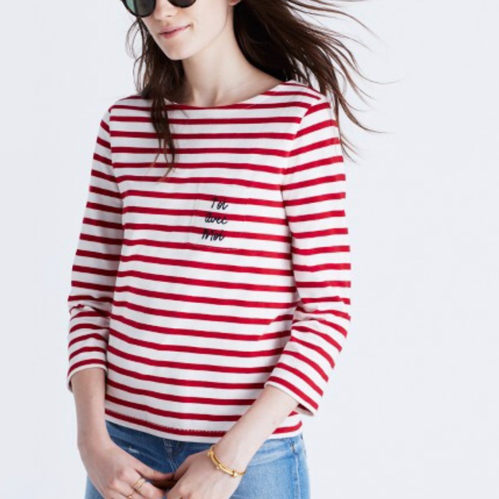 Madewell x Sézanne Toi Avec Moi 3/4 Sleeve Tee